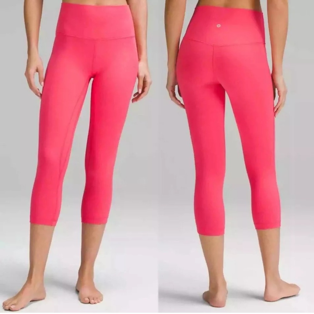 lululemon Align High-Rise Crop 21" Women's Leggings Size 10 Glaze Pink Workout